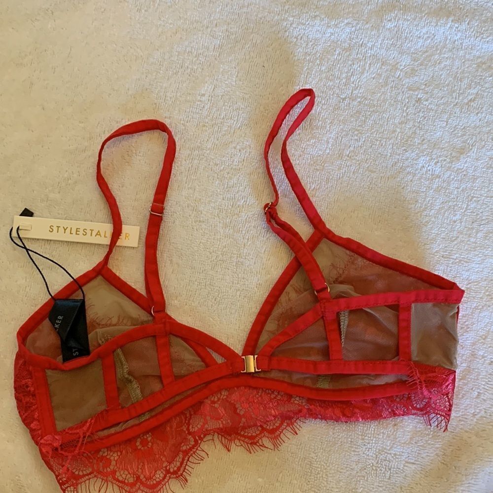 Stylestalker red lace bra Size XS NWT - Picture 4 of 7